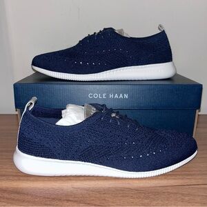 Cole Haan 2.ZEROGRAND Stitchlite Womens 9B Oxford Marine Blue Kni W10586 New